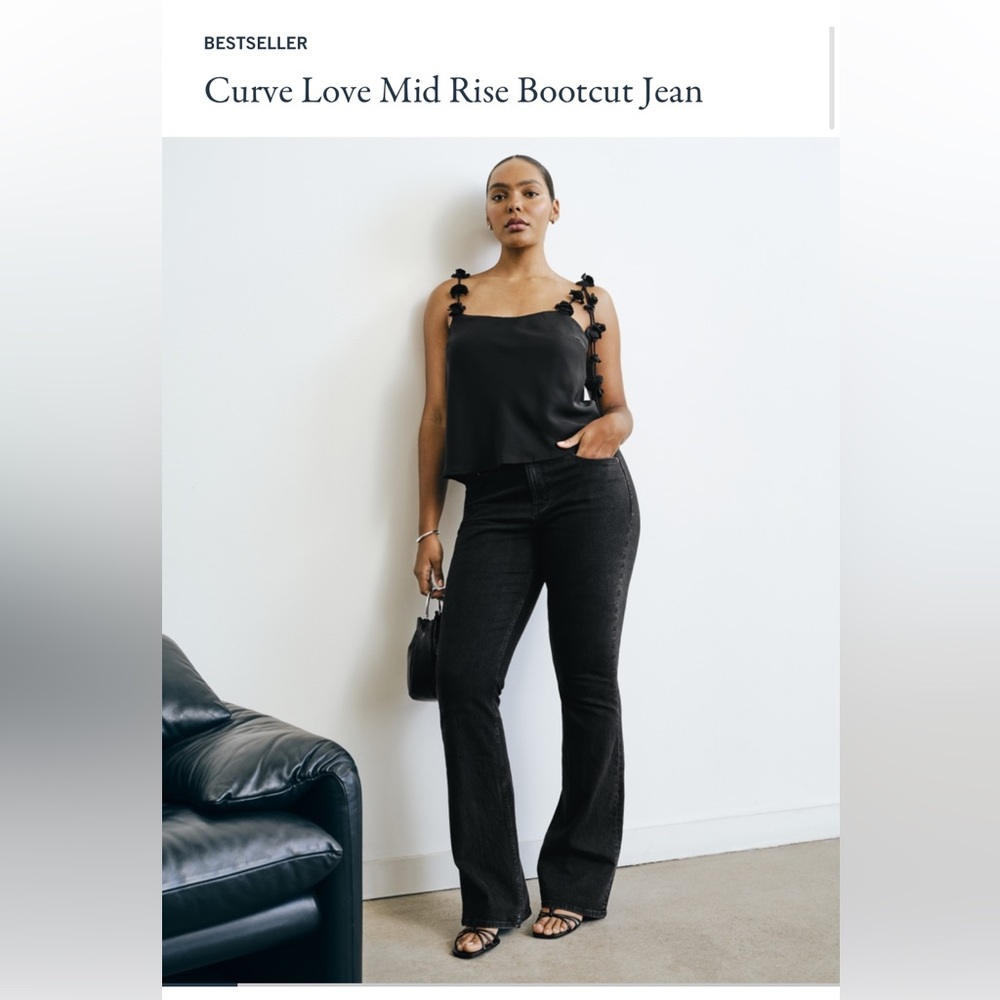 Abercrombie & Fitch Curve Love Black Bootcut Jeans